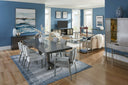 Aster Dining Table-Polished Stainless Steel Base