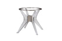 Ariel Round Dining Table - Brushed Nickel Accent